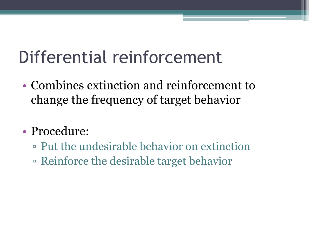 differential reinforcement of alternative behavior example
