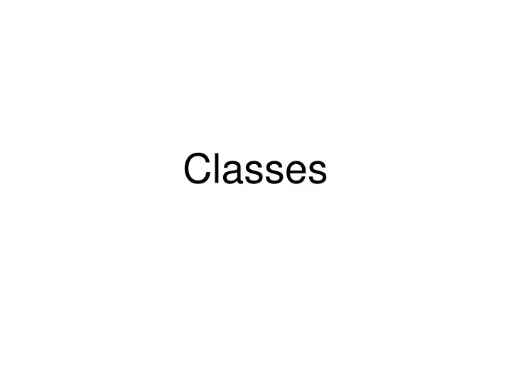 classes n.