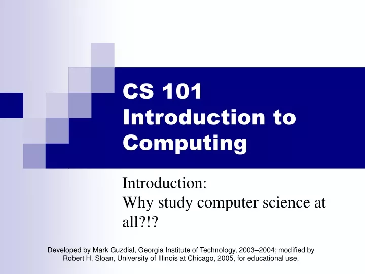 PPT - CS 101 Introduction To Computing PowerPoint Presentation, Free ...