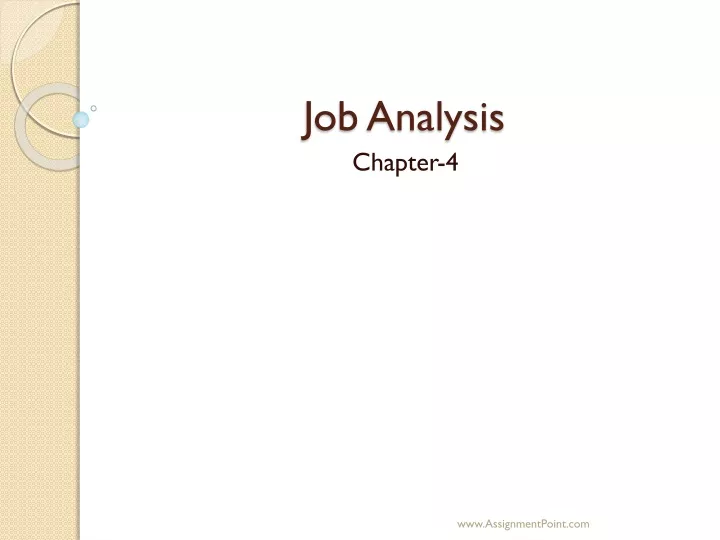 job analysis n.