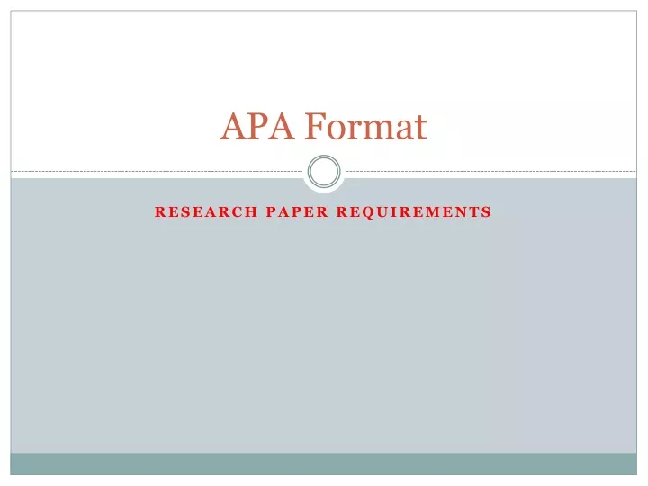 Apa Style Format For Powerpoint Slides