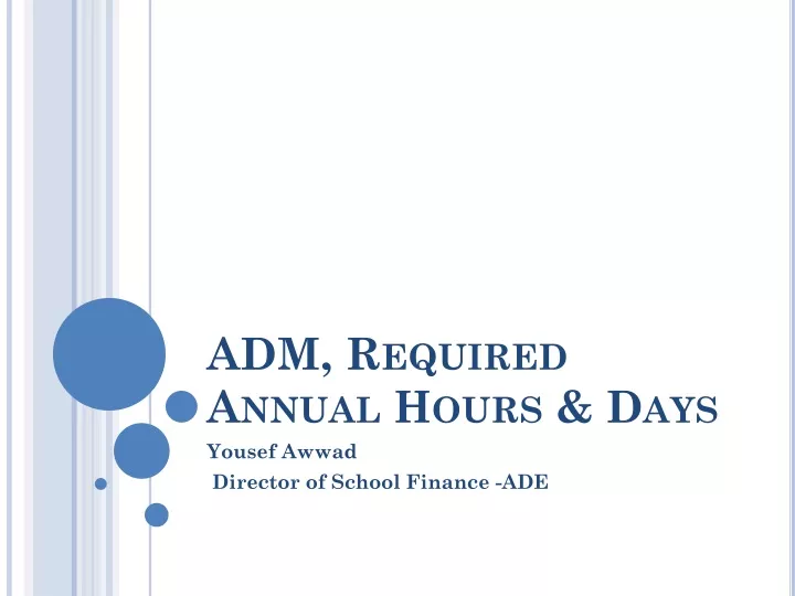 adm required annual hours days n.