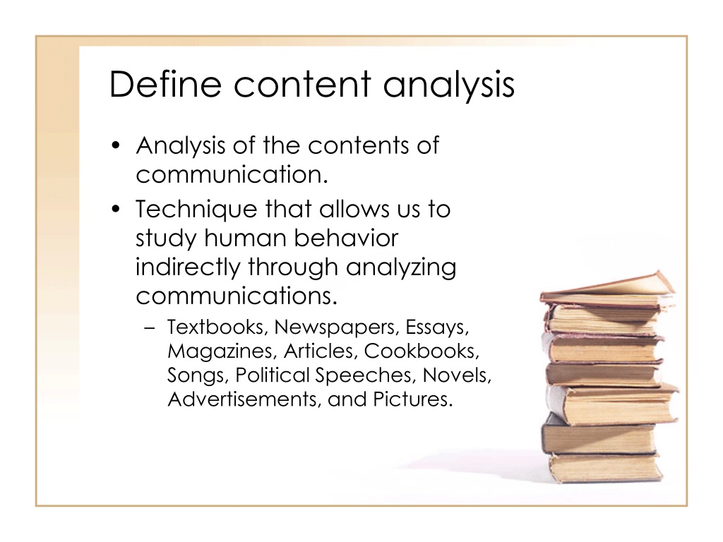 content analysis definition in research