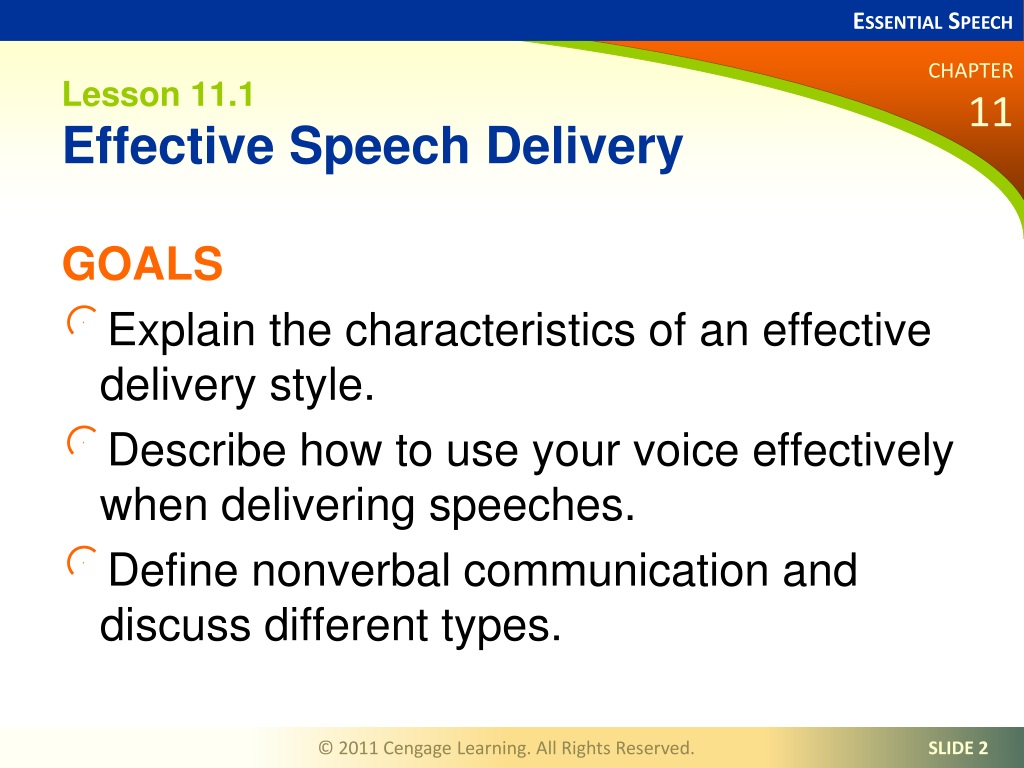 effective speech delivery