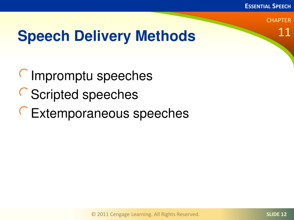 introduction in speech delivery example