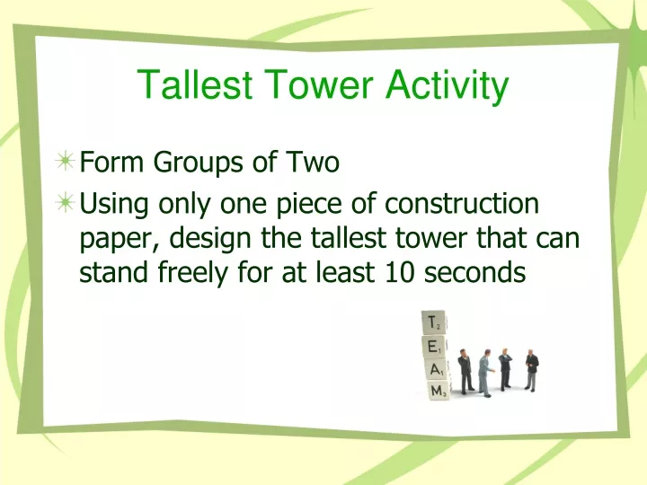 tallest tower activity n.