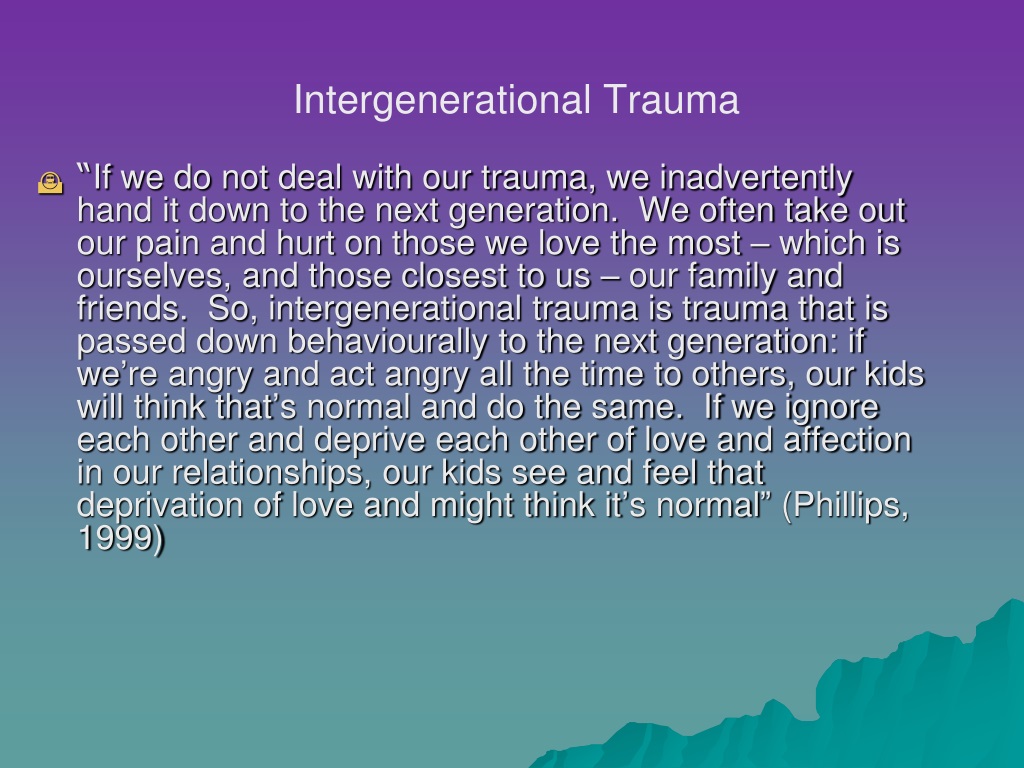 intergenerational trauma definition