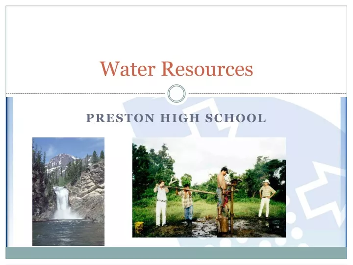 water resources case study ppt