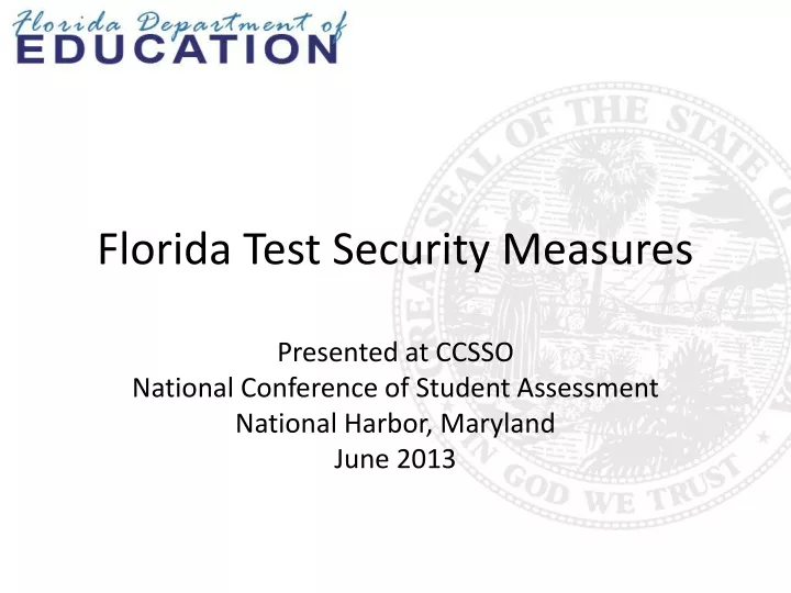 florida test security measures n.