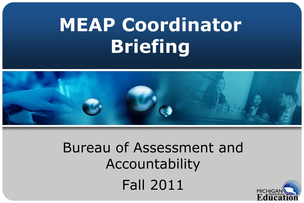 PPT MEAP Coordinator Briefing PowerPoint Presentation Free Download 