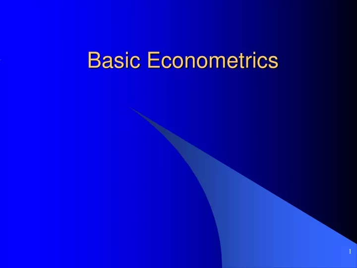 PPT - Basic Econometrics PowerPoint Presentation, Free Download - ID ...