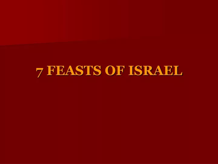 7 feasts of israel n.