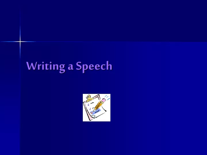 writing a speech powerpoint