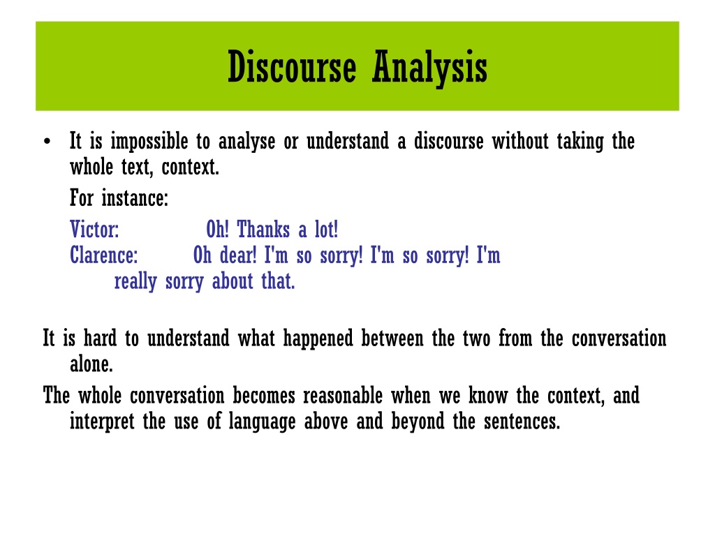 PPT - DISCOURSE ANALYSIS PowerPoint Presentation, free download - ID ...