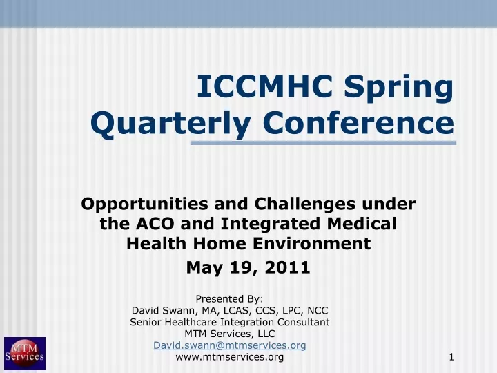 iccmhc spring quarterly conference n.