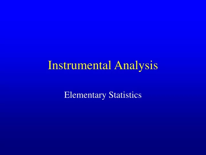 instrumental analysis n.