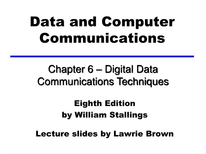 PPT - Data and Computer Communications PowerPoint Presentation, free ...