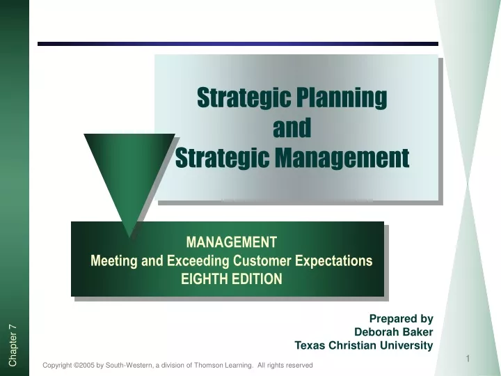 strategic planning and strategic management n.