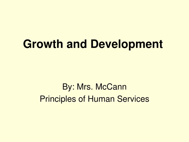 growth and development n.
