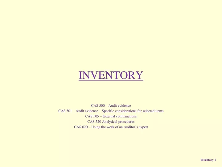 inventory n.