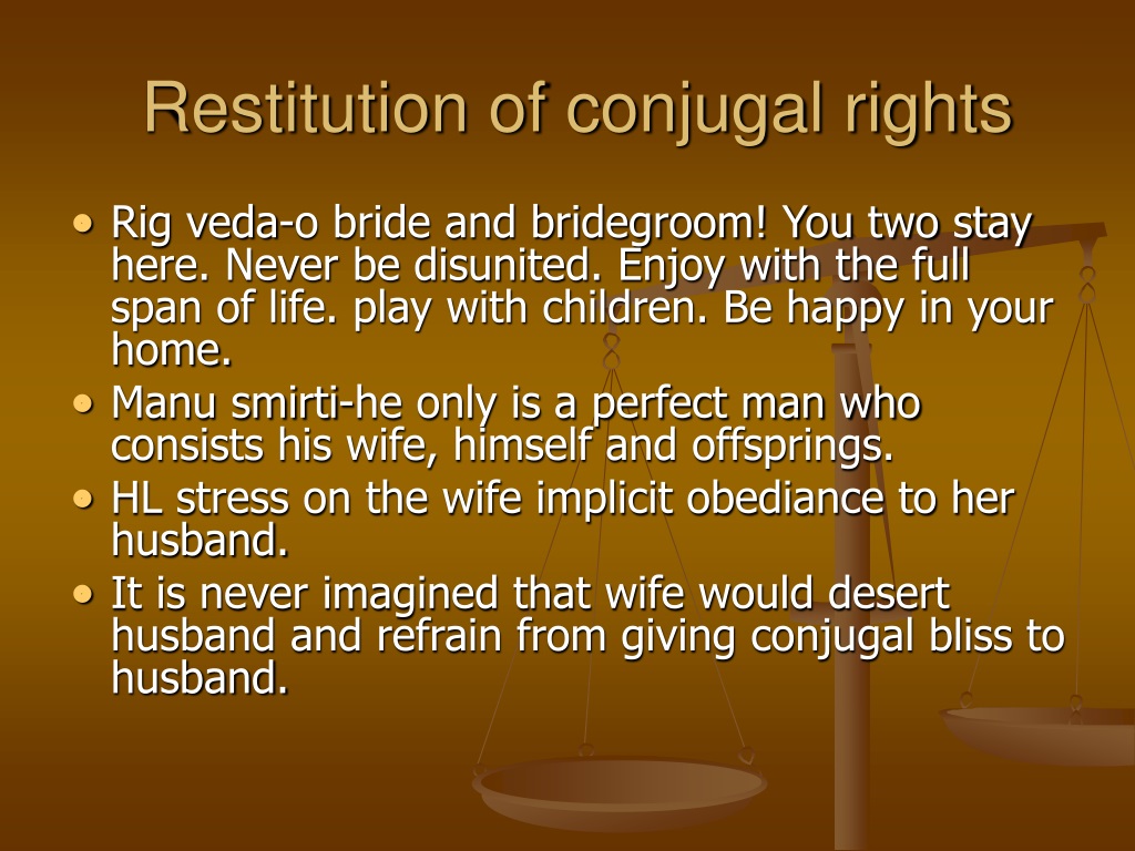 PPT Restitution Of Conjugal Rights PowerPoint Presentation Free 