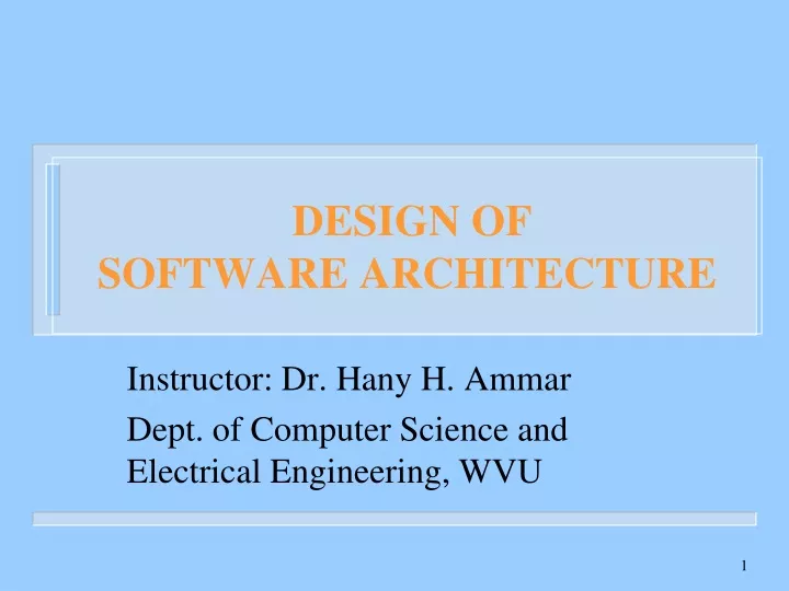 software architecture proposal presentation