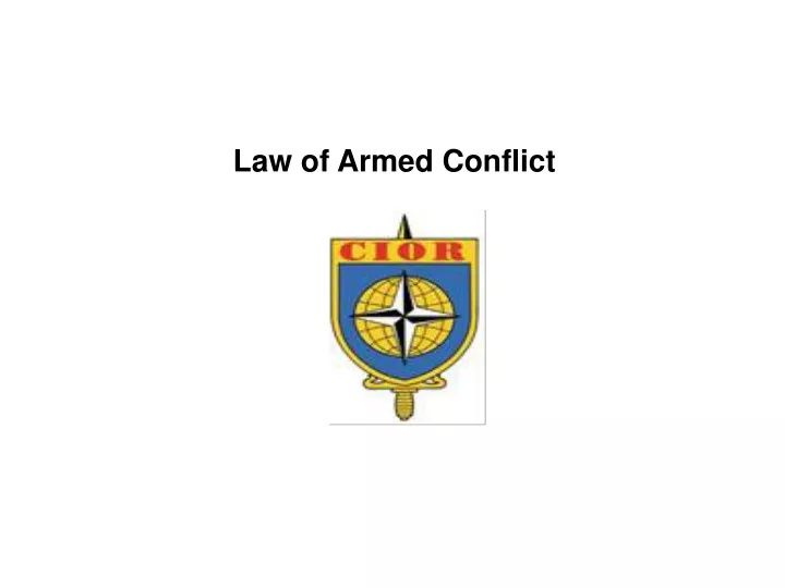what is the law of armed conflict