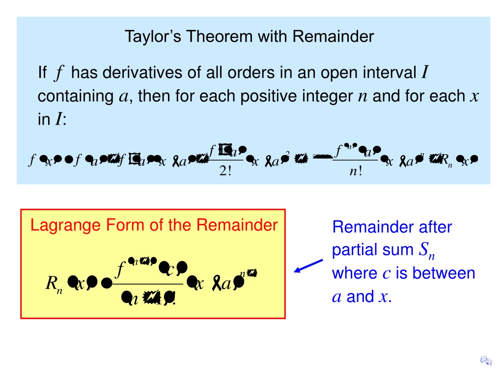 PPT 9.3 Taylor’s Theorem Error Analysis for Series PowerPoint