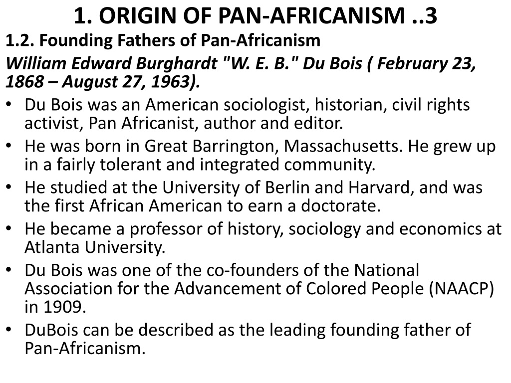 origin of pan africanism