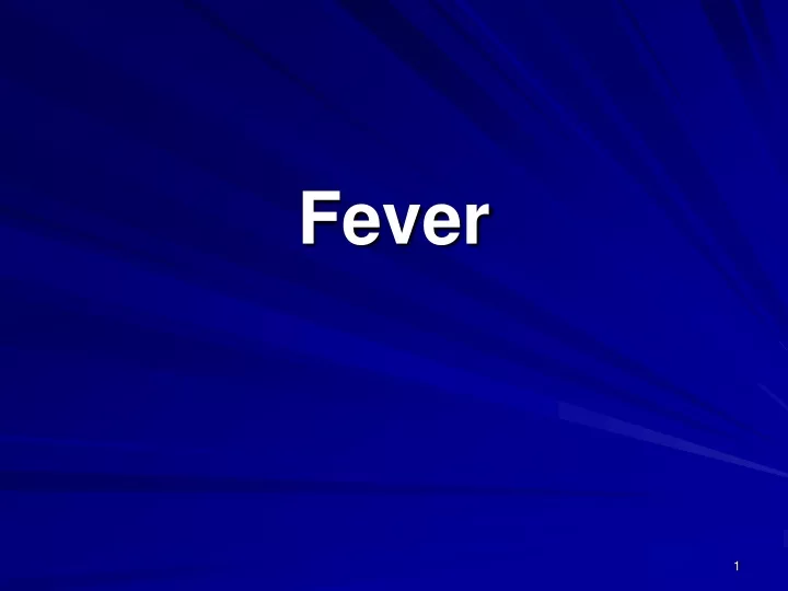 fever n.