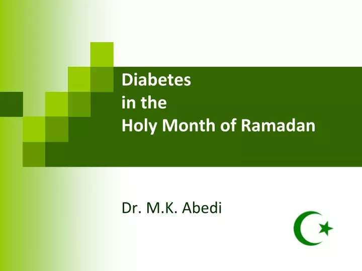 diabetes in the holy month of ramadan n.