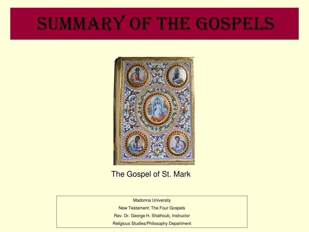 Ppt Summary Of The Gospels Powerpoint Presentation Free Download