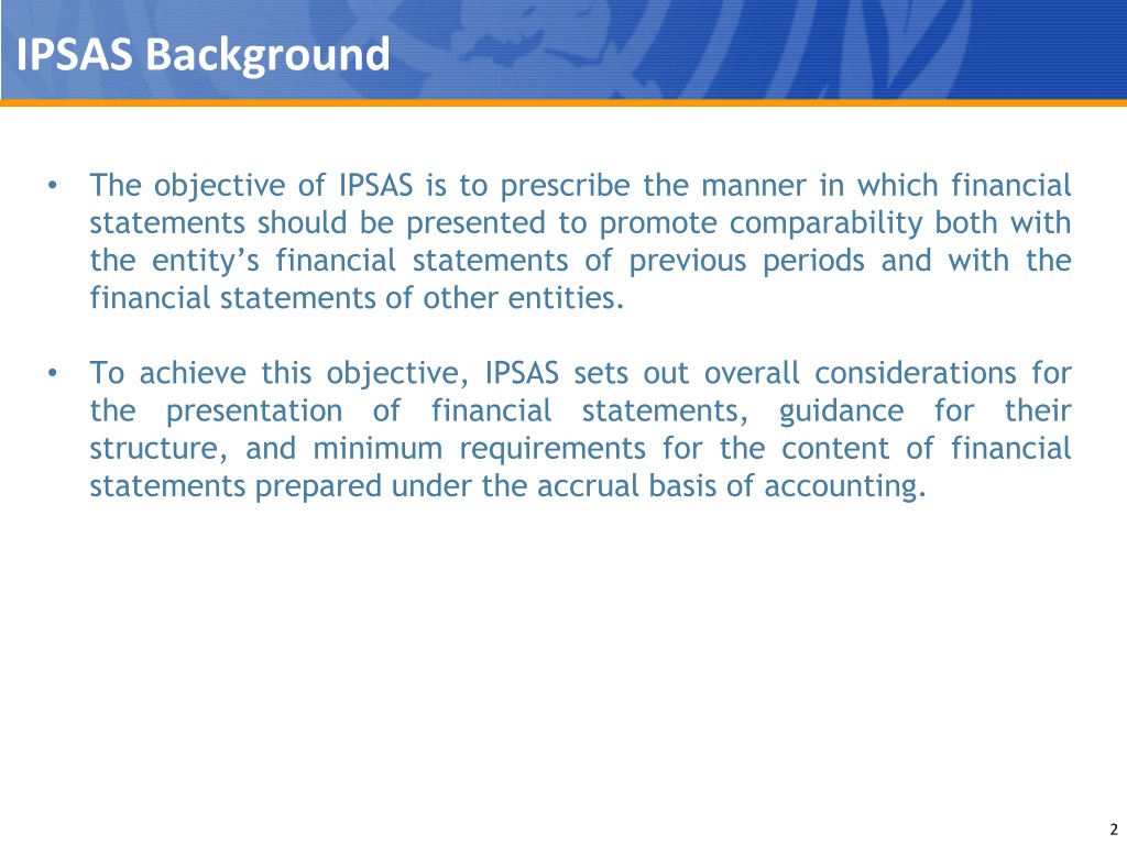 ipsas 1 presentation of financial statements