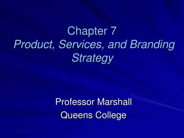 chapter 7 product services and branding strategy n.