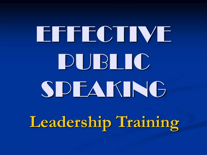 powerpoint presentation on effective public speaking