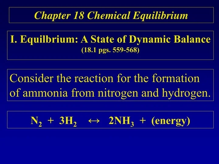 PPT - Chapter 18 Chemical Equilibrium PowerPoint Presentation, free ...