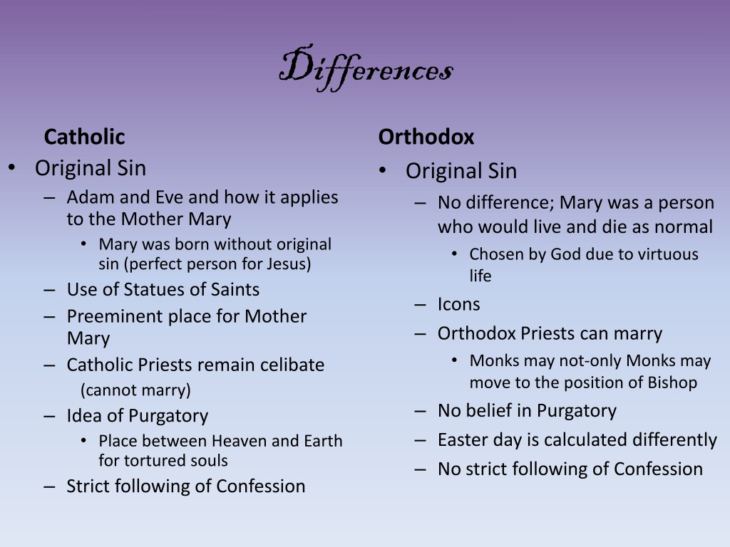 PPT Catholic vs. Orthodox PowerPoint Presentation, free download ID