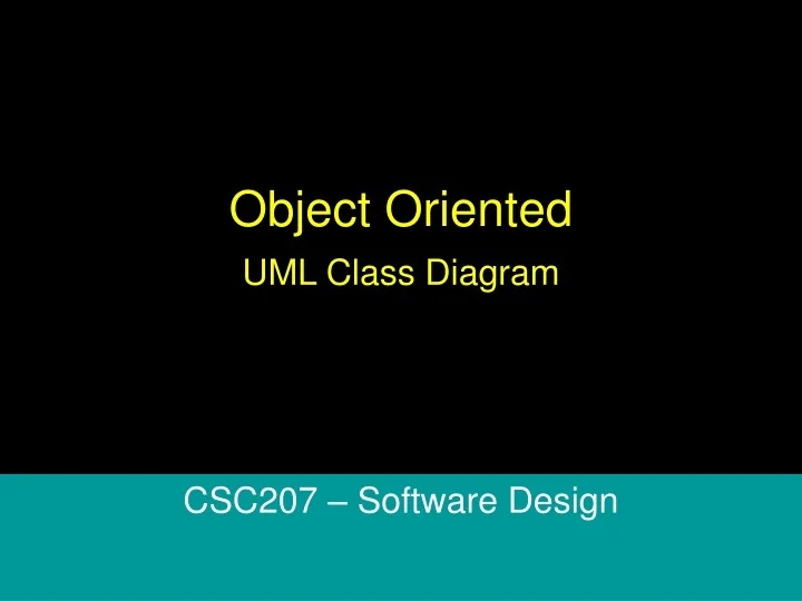 PPT - Object Oriented UML Class Diagram PowerPoint Presentation, free ...