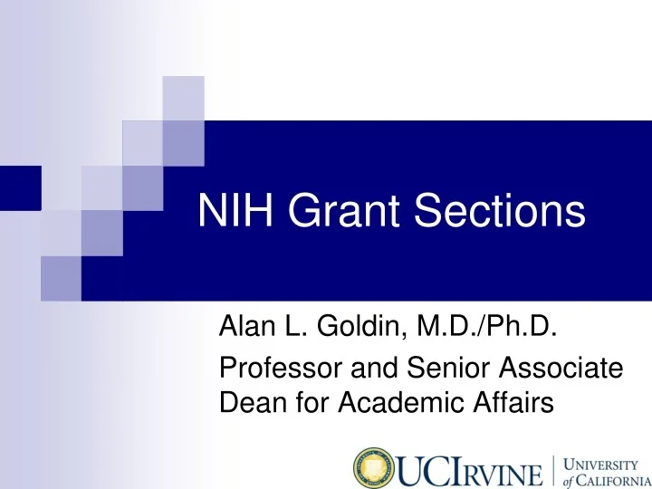 PPT NIH Grant Sections PowerPoint Presentation, free download ID