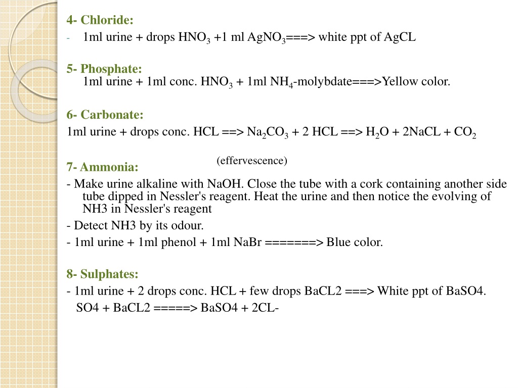 Ppt Chemical Bio Estimation And Analysis Of Urine Powerpoint Presentation Id9449820 6208