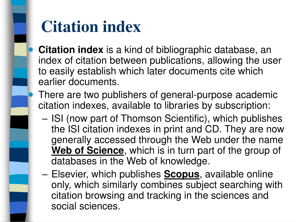 meaning of citation index in research