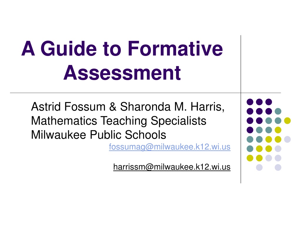 Ppt A Guide To Formative Assessment Powerpoint Presentation Free