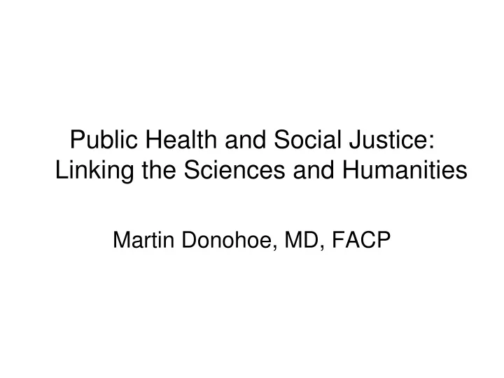 public health and social justice linking n.
