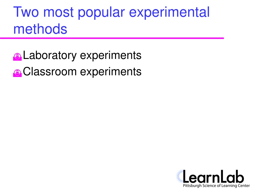 In vivo experiment - LearnLab