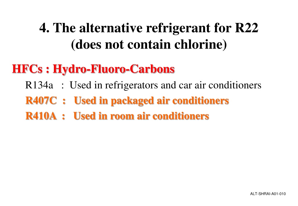 PPT Alternative refrigerants for Air Conditioners PowerPoint