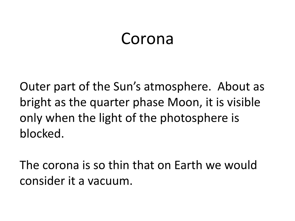 sun corona facts