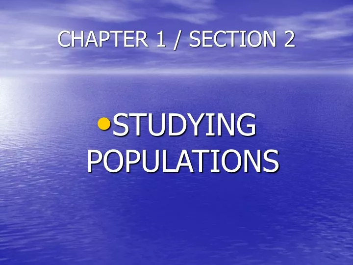 PPT - CHAPTER 1 / SECTION 2 PowerPoint Presentation, Free Download - ID ...