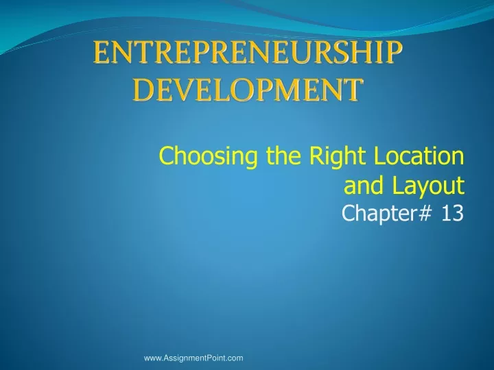 PPT - ENTREPRENEURSHIP DEVELOPMENT PowerPoint Presentation, Free ...