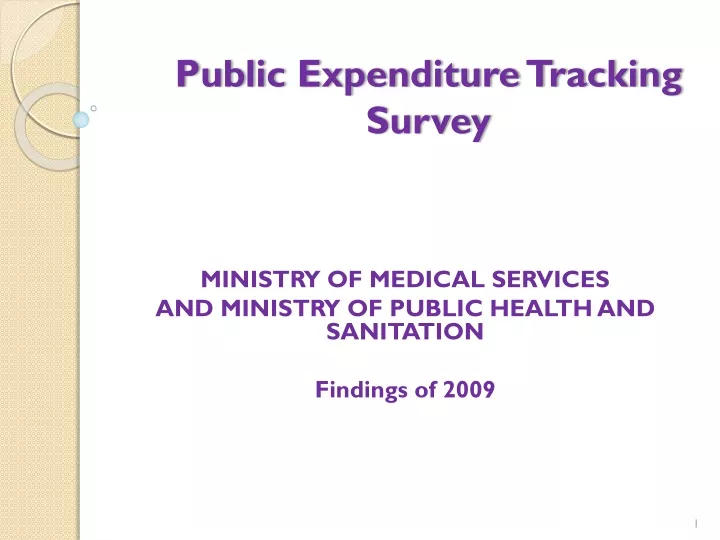 PPT - Public Expenditure Tracking Survey PowerPoint Presentation, free