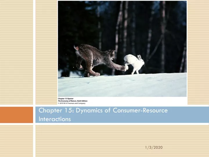 Ppt Chapter 15 Dynamics Of Consumer Resource Interactions Powerpoint Ppt Chapter 15 Dynamics Of Consumer Resource Interactions Powerpoint